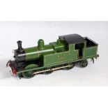 Leeds green LNER 12v DC 0-6-2T No. 9312 fitted with skate pick up chimney loose and damage around
