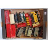 Approx 14 pre war Hornby wagons ranging (P-G) including Shell Motor spirit tank red 1931-4 with