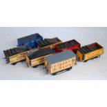 Seven kit built wagons, finescale wheels, 3-link couplings: 6 open and a box van: Opens –