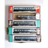 5 Lima N gauge BR Mk1 coaches, all rail blue/grey livery (G-BG)