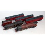 A mixed lot includes Hornby Dublo 3-rail LMS maroon 'Duchess of Atholl' engine and tender fitted