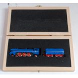 A Marklin Mini-Club Ref. 88892 DB blue streamlined 4-6-2 engine and tender in wooden presentation