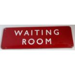 BR Midland fully flanged door plate 'Waiting Room'