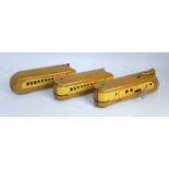 American Marx Union Pacific 3-car set comprising "Post Office" coach buffet and coach, brown/