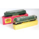 A Hornby Dublo 2232 2-rail Co-Co diesel electric locomotive BR green with instructions, test tag and
