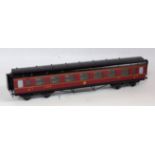 Exley for Bassett-Lowke K5 maroon LMS corridor coach all/3 rd No.7866, total repaint to a very