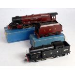 Two Hornby Dublo 3-rail locos:- EDL7 0-6-2 total repaint black 0-6-2 LMS 6917, lettering and numbers