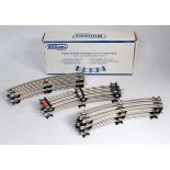 Two quantities of 3 new 3-rail electric track; 8 pieces x 31" diameter curves by Williams (