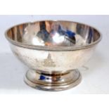 A Great Eastern Railway large sugar bowl engraved with batswing (over) GER, by Elkington