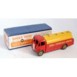 A Dinky Toys No. 591 AEC Shell Chemicals Ltd tanker comprising of red and yellow body with yellow