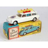 A Corgi Toys No. 4756 Safari Corgi Ski Club car comprising of white body with brown and green