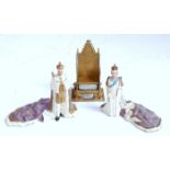 A Britains set 1472 Her Majesty King George VI and Her Majesty Queen Elizabeth (set No. 1506), two