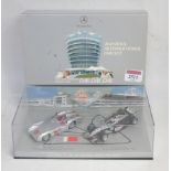 A Minichamps 1/43 scale model Mercedes Benz W196/Maclaren Formula One Bahrain Grand Prix 2004 box