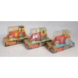 Three various boxed Dinky Toys No. 279 Aveling Barford diesel rollers, all housed in plastic blister