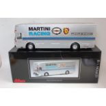 A Schuco No. 450032100 1:18 scale limited edition model of a Mercedes 317 Martini Racing Porsche car