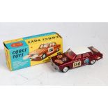 A Corgi Toys No. 332 Rover 2000 in Monte Carlo trim comprising of metallic maroon body with red