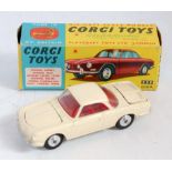 A Corgi Toys No. 239 Volkswagen 1500 Karmann Ghia, comprising of cream body with red interior and