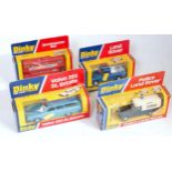 Four various Dinky Toys window box diecasts to include No. 289 Routemaster Bus, No. 122 Volvo