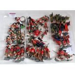 One tray containing approximately 45 various assorted Britains Scots figures to include pipers,