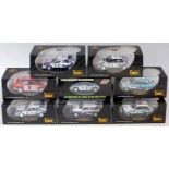 Eight various boxed Ixo 1/43 scale racing diecasts to include an MG Metro 6R4 Racing 1986 race