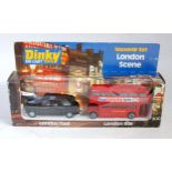 A Dinky Toys No. 300 London Scenes Souvenir set comprising London Taxi and London Bus, all housed in