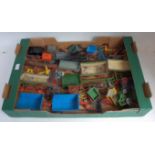 One tray containing a quantity of lead hollow cast and diecast, farming and commercial miniatures to