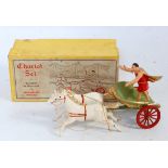 A Taylor & Barratt No. 811 Chariot set comprising of twin horse-drawn chariot finished in gold,