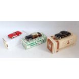 Three various boxed white metal 1/43 scale kit built diecast by Mini Marque and Marque One Models,