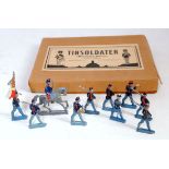 A Tinsolidater by Karl Jensen, box set of Napoleonic lead flat military figures, comprising of