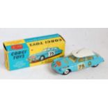A Corgi Toys No. 323 Citroen DS19 in Monte Carlo trim comprising light blue body with white roof and