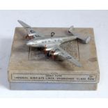 A Dinky Toys No. 62W Imperial Airways liner Frobisher Class aircraft, comprising silver body