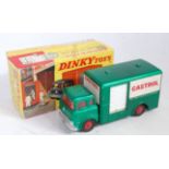 A Dinky Toys No. 450 Bedford TK box van comprising of metallic green body with Castrol livery and