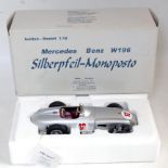 A CMC Exclusive Models 1/18 scale model of a Mercedes Benz M-042 Silberpfeil-Monoposto, in the