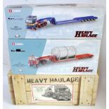 Three various boxed Corgi heavy haulage 1/50 scale commercial vehicles to include No. CC12406 a