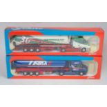 A Tekno 1:50 scale boxed road haulage diecast group to include an Intrapolen Scania T 124L 420