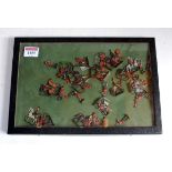 A collection of Heinriksson lead flat military miniatures to include various Royal Scots, Mounted