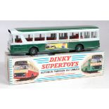 A French Dinky Toys No. 889 Autobus Parisienne comprising of off-white and green body with brown