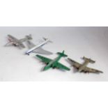 Four various loose Dinky Toys aircraft to include No. 999 DH Comet, a Giant High speed monoplane, an