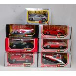 Seven various boxed Bburago 1/24 scale High Speed Racing and Classic Car diecasts to include a