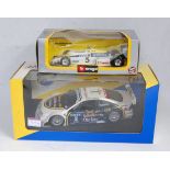 Four various boxed 1/18th and 1/24th scale F1 and High Speed Racing diecasts, all appear as issued