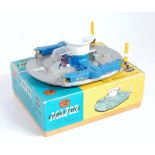 Corgi Toys, 1119, HDL Hovercraft SR-N1, blue, white and grey body, yellow rear rudders, in the