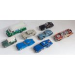 Eight various resin and white metal kit built and factory built racing models and classic saloons,