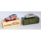 A Brooklyn Models and Lansdowne Models 1/43 scale white metal classic car and commercial vehicle