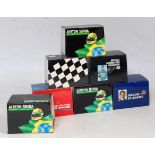 A Minichamps 1/8 scale helmet collection group, seven boxed examples to include Michael Schumacher