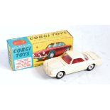 Corgi Toys, 239, Volkswagen 1500 Karmann Ghia, cream body with red interior and spun hubs, silver