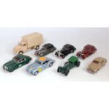 12 various loose kit built white metal and resin diecast, mixed racing cars, saloons, and commercial