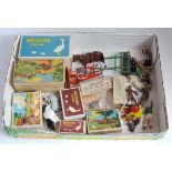 A collection of boxed Britains and John Hill Co incomplete farm box sets and civilian boxed items,