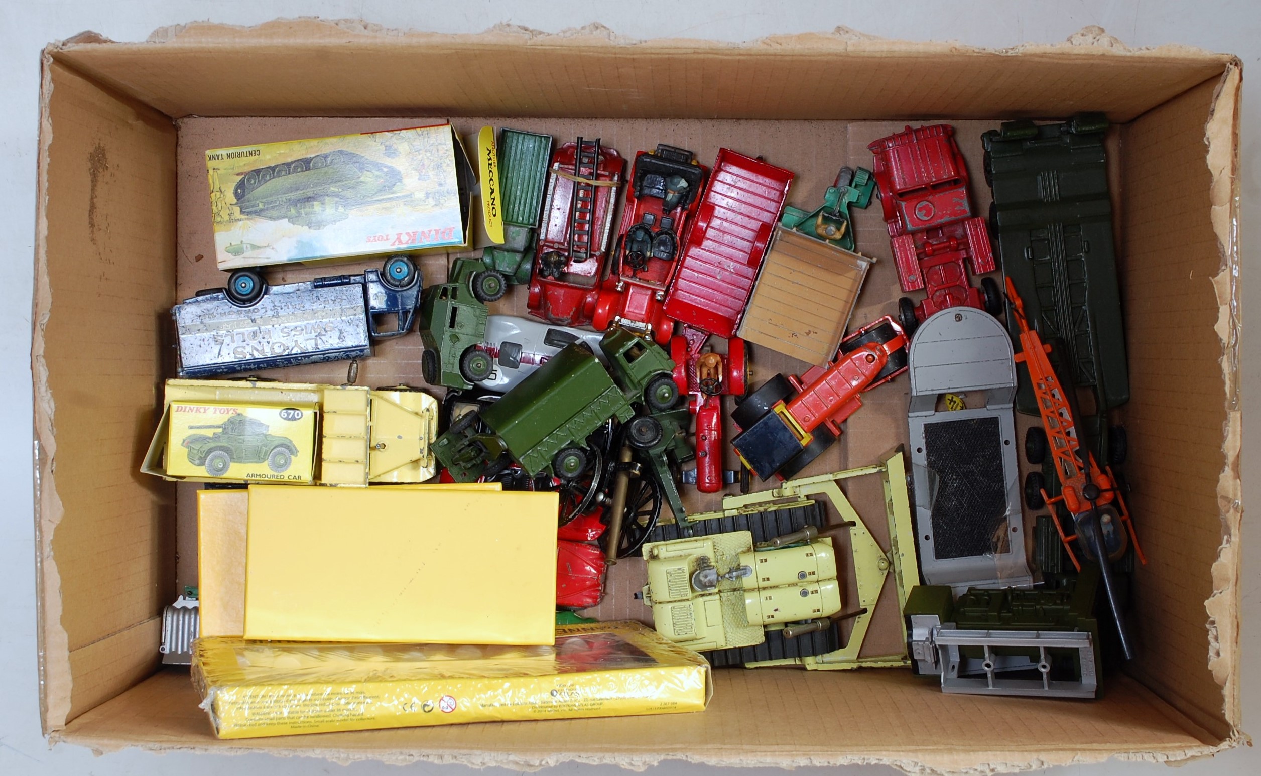 Two boxes containing a quantity of mixed modern issue and vintage diecasts to include Corgi Toys and - Image 2 of 2