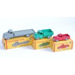 Three various boxed 00 Dinky Toy diecasts to include No. 066 Bedford flat truck, No. 065 Morris