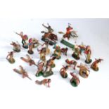 A collection of various Elastolin composition 7cm Wild West series Plains Indians figures, to